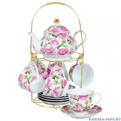 Набор чайный 13 пр. Георгины  Ф5-017К/13